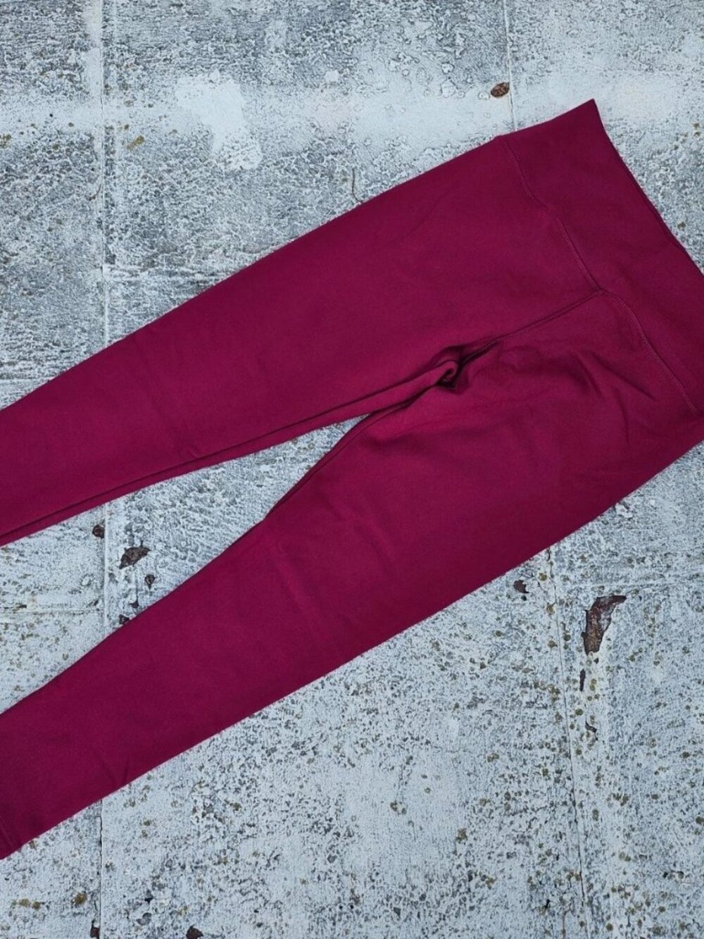 Women Yoga Pant Hip Lifting And Belly Tightening Winter Sweat Pant Burgundy Sz L